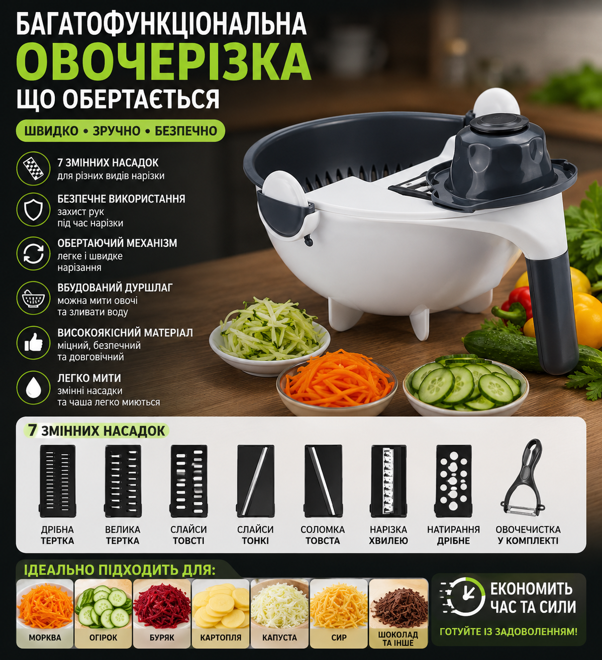 Багатофункціональна овочерізка купити Україна